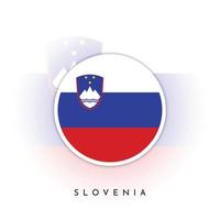 slovénie rond drapeau modèle conception vecteur