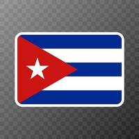 drapeau cuba, couleurs officielles et proportion. illustration vectorielle. vecteur