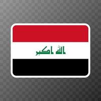 drapeau irakien, couleurs officielles et proportion. illustration vectorielle. vecteur