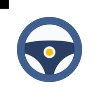 logo d'icône de volant vecteur