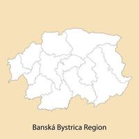 haute qualité carte de banska bystrica Région est une Province de la slovaquie vecteur