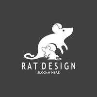 rat noir silhouette logo vecteur illustration