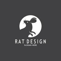 rat noir silhouette logo vecteur illustration