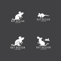 rat noir silhouette logo vecteur illustration