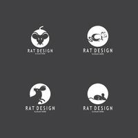 rat noir silhouette logo vecteur illustration