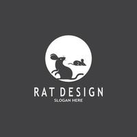 rat noir silhouette logo vecteur illustration