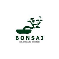 bonsaï arbre plante vecteur logo illustration