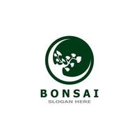 bonsaï arbre plante vecteur logo illustration