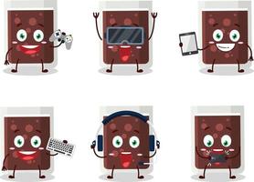 verre de Cola dessin animé personnage sont en jouant Jeux avec divers mignonne émoticônes vecteur