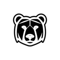 vecteur logo avec une noir et blanc ours