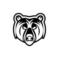 vecteur logo avec noir et blanc ours.