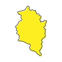 Facile contour carte de vorarlberg est une Etat de L'Autriche. vecteur
