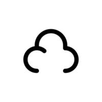 nuage ligne icône, contour vecteur signe, linéaire style pictogramme isolé sur blanche. symbole, logo illustration. modifiable accident vasculaire cérébral. pixel parfait