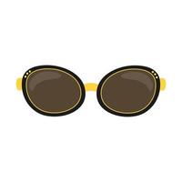 élégant marron plat des lunettes de soleil isolé sur blanc Contexte. mode accessoire avec sécurité lunettes. vecteur