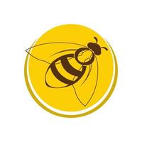 icône de conception d'illustrations de logo d'abeille vecteur