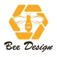 icône de conception d'illustrations de logo d'abeille vecteur