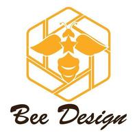 icône de conception d'illustrations de logo d'abeille vecteur