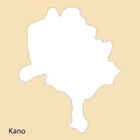 haute qualité carte de kano est une Région de Nigeria vecteur