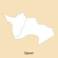 haute qualité carte de djanet est une Province de Algérie vecteur