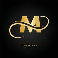 lettre initiale luxueux logo modèle. logo d'or concept. lettre logo avec d'or luxe Couleur et monogramme conception. vecteur