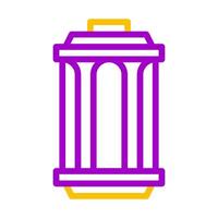 lanterne icône bicolore violet Jaune style Ramadan illustration vecteur élément et symbole parfait.