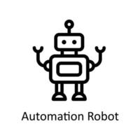 automatisation robot vecteur contour Icônes. Facile Stock illustration Stock