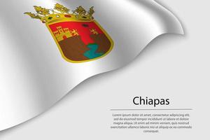 vague drapeau de chiapas est une Région de Mexique vecteur