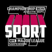 vecteur sport athlétique logo, texte typographie conception