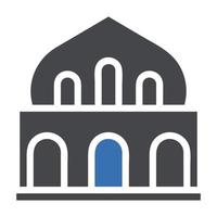 mosquée icône solide gris bleu style Ramadan illustration vecteur élément et symbole parfait.