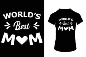 du monde meilleur maman T-shirt conception et Nouveau vecteur