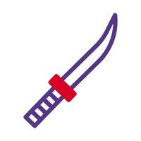 épée icône bichromie style bichromie rouge violet Couleur militaire illustration vecteur armée élément et symbole parfait.