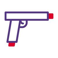 pistolet icône bichromie style bichromie rouge violet Couleur militaire illustration vecteur armée élément et symbole parfait.