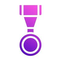 médaille icône solide style pente violet rose Couleur militaire illustration vecteur armée élément et symbole parfait.