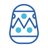 Oeuf icône bichromie bleu style Pâques illustration vecteur élément et symbole parfait.