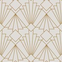 modèle sans couture art déco vintage. formes d'or géométriques d'art en ligne. illustration vectorielle d'ornements modernes. arrière-plan élégant rétro gatsby pour tissu, papier peint ou emballage vecteur