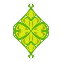 illustration de une vert lanterne avec une Jaune flamme sur le thème de Ramadan, eid al-fitr et eid al-adha vecteur