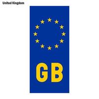 UE pays identifiant. bleu bande sur Licence assiettes uni Royaume vecteur