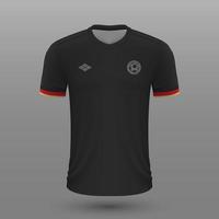 réaliste football chemise , Allemagne une façon Jersey modèle pour Football trousse. vecteur