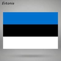 Estonie Facile drapeau isolé . vecteur illustration