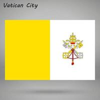 Vatican ville Facile drapeau isolé . vecteur illustration