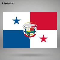 Panama Facile drapeau isolé . vecteur illustration