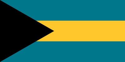 Bahamas Facile drapeau correct taille, proportion, couleurs. vecteur