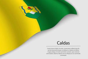 vague drapeau de caldas est une Région de Colombie vecteur