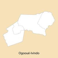 haute qualité carte de ogooué-ivindo est une Région de Gabon vecteur