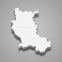3d isométrique carte de Loire est une département dans France vecteur