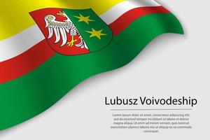 vague drapeau de lubusz voïvodie est une Région de Pologne vecteur
