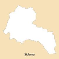 haute qualité carte de sidama est une Région de Ethiopie vecteur