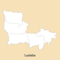 haute qualité carte de lualaba est une Région de dr Congo vecteur
