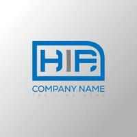hif lettre logo Créatif conception. hif unique conception. vecteur
