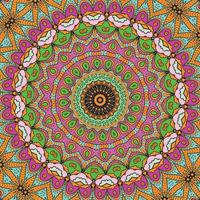 une coloré mandala avec une modèle de fleurs vecteur